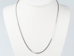 Heavy Platinum Snake Chain Necklace 19.75" Slinky Shiny 12g+ V1169