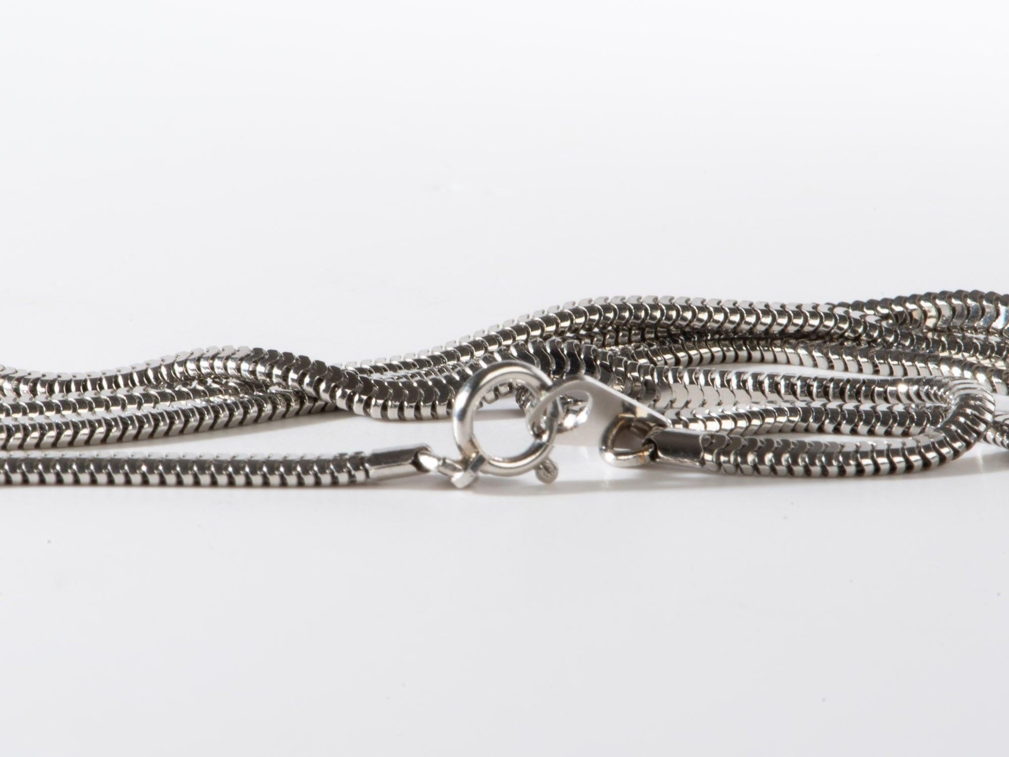 Collana di platino pesante con catena a serpente da 19,75