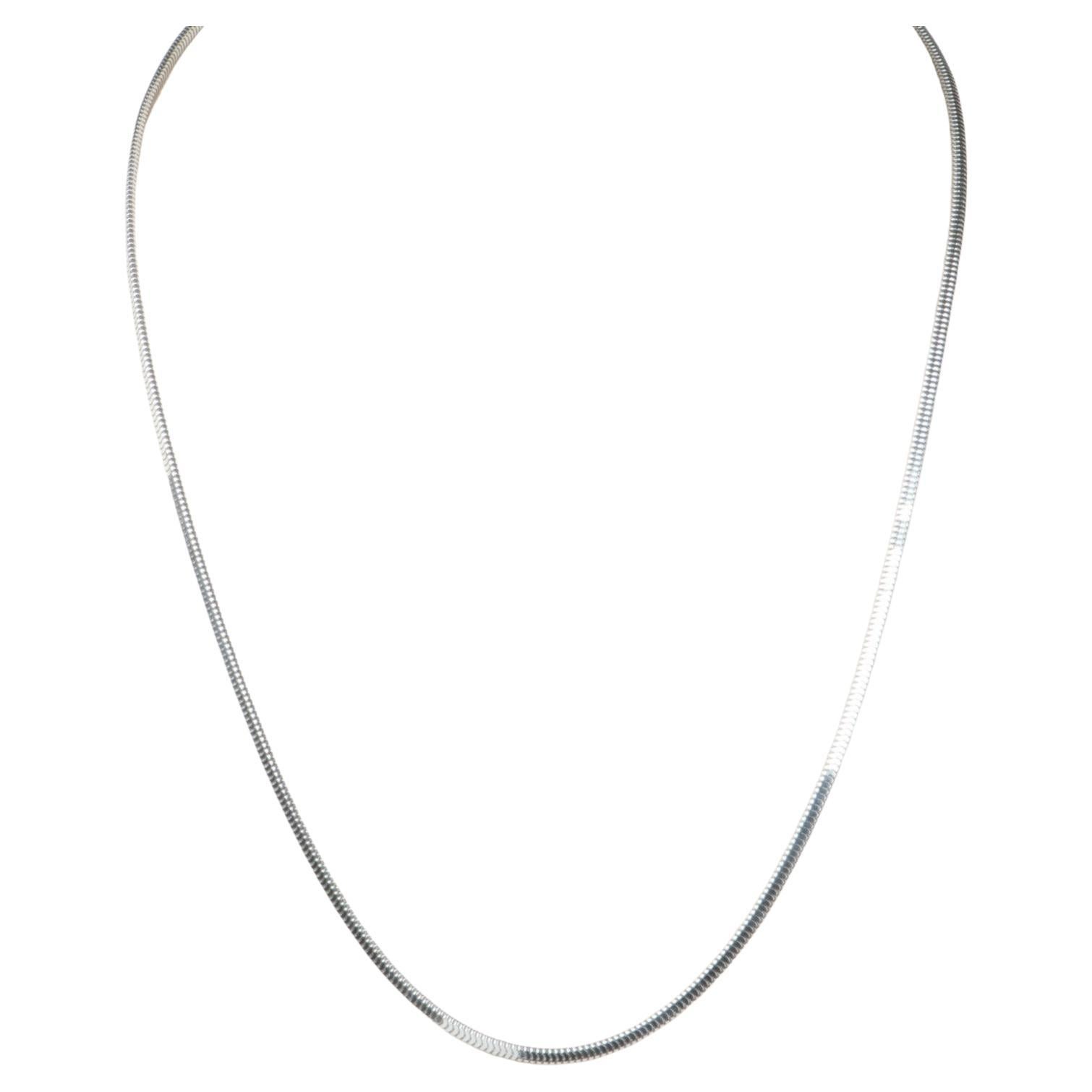 Collana di platino pesante con catena a serpente da 19,75", lucida e scorrevole, 12g+ V1169