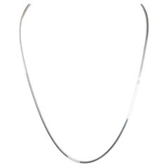 Heavy Platinum Snake Chain Necklace 19.75" Slinky Shiny 12g+ V1169