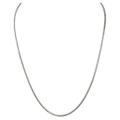 Heavy Platinum Snake Chain Necklace 19.75" Slinky Shiny 12g+ V1169