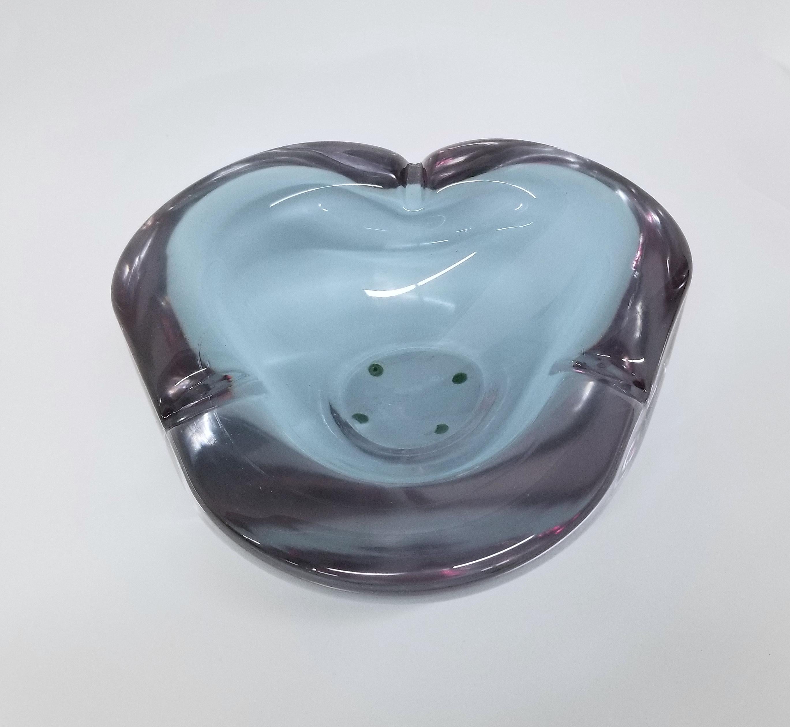 Heavy Purple Murano Glass Ashtray by Renato Anatrà For Sale 4