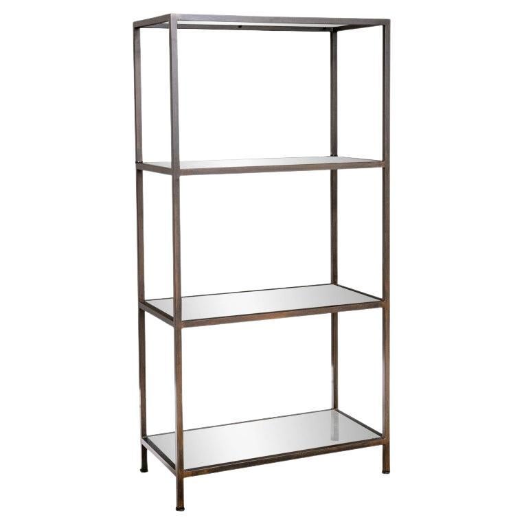 Etagere/Bücherregal aus Eisen und Glas in hoher Qualität