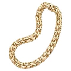 Heavy Retro Cartier Gold Link Necklace, 14K, Signed & Stamped