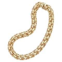 Heavy Retro Cartier Gold Link Necklace, 14K, Signed & Stamped