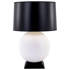 Heavy Round Plaster Table Lamp