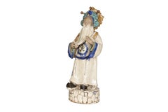 Heavy Sancai Glazed Terra Cotta Wisdom Figure in Tang Dynasty Style