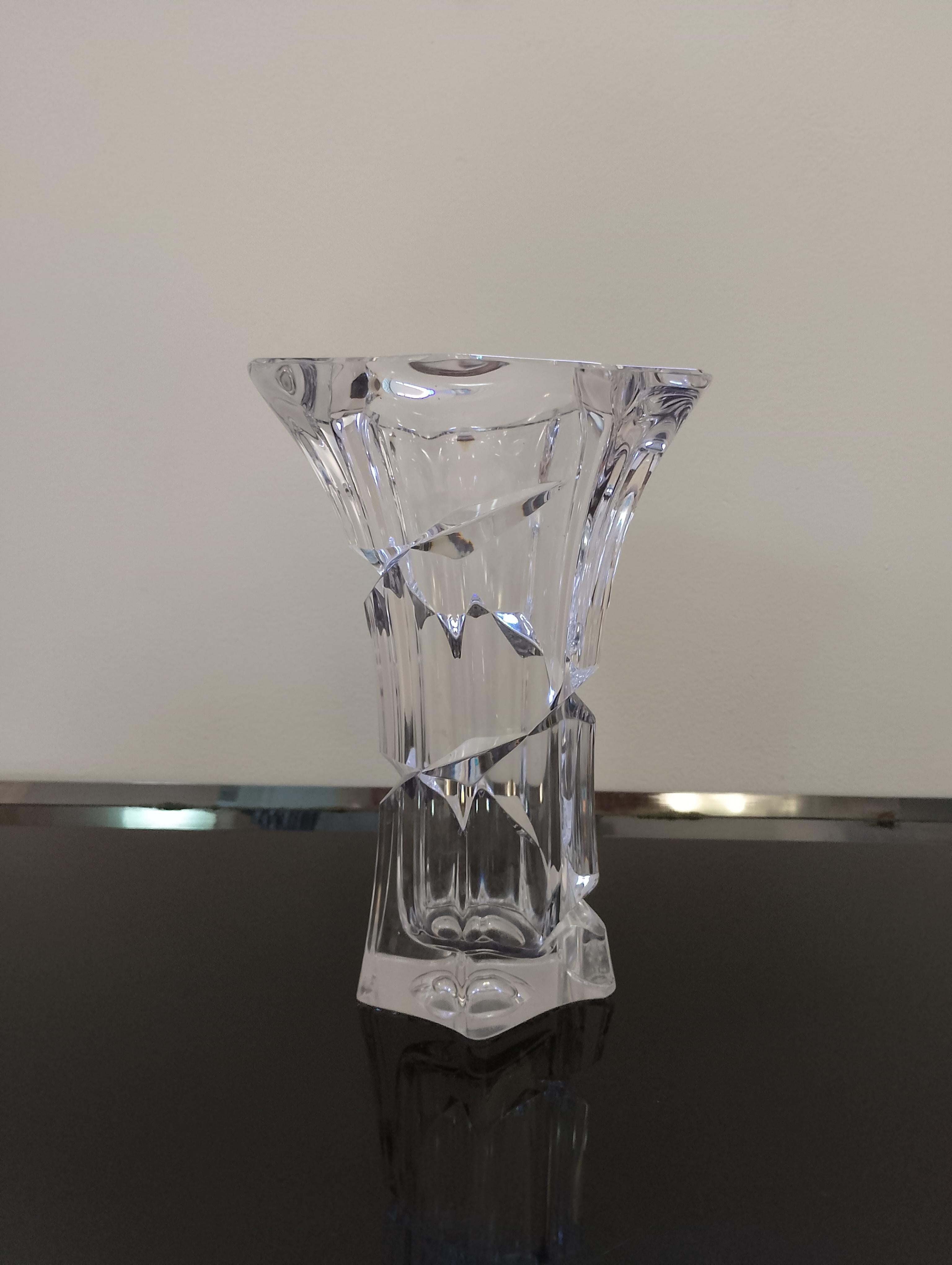 Vase lourd en cristal de Sèvres en vente 3