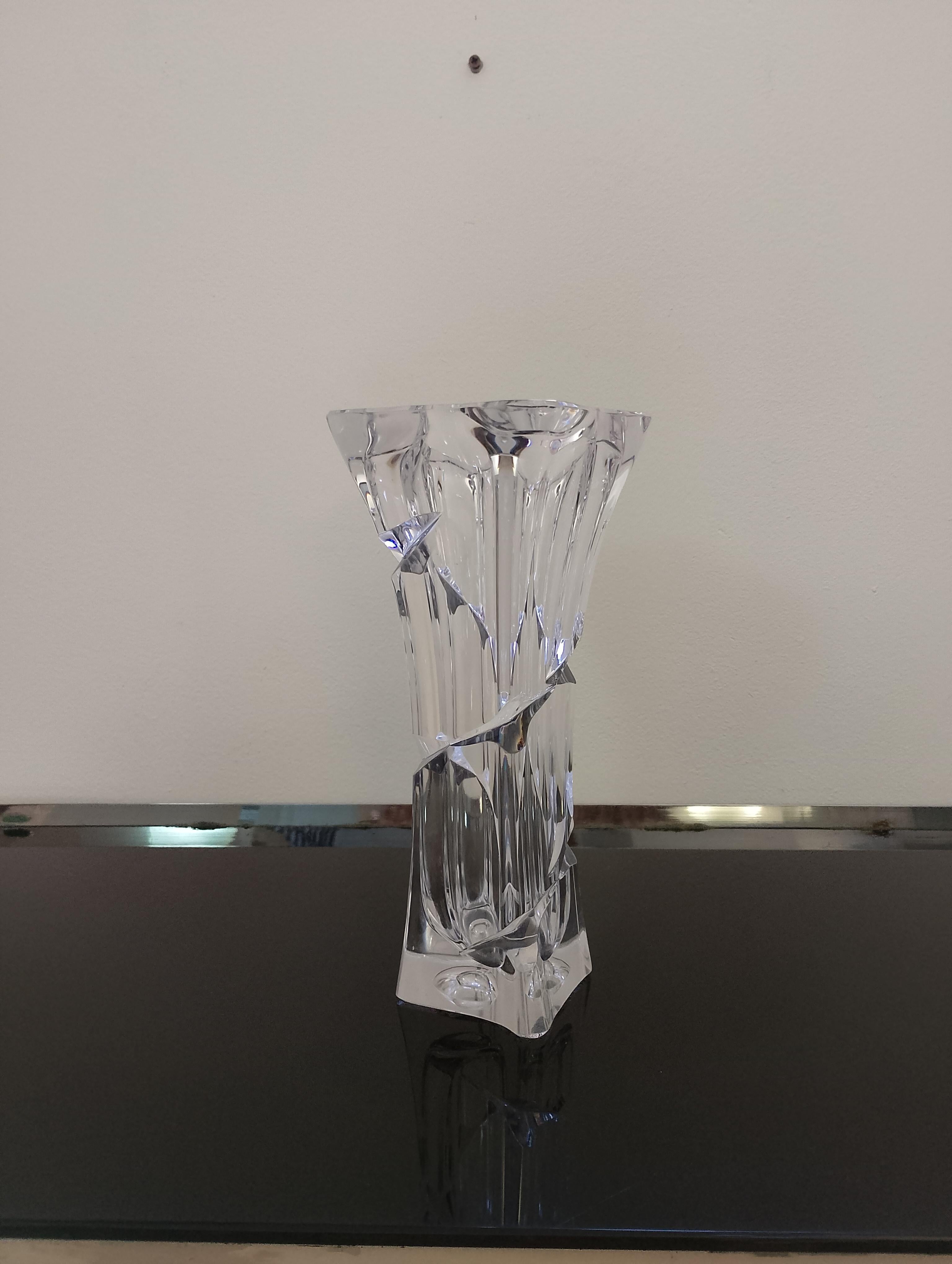 Vase lourd en cristal de Sèvres en vente 4