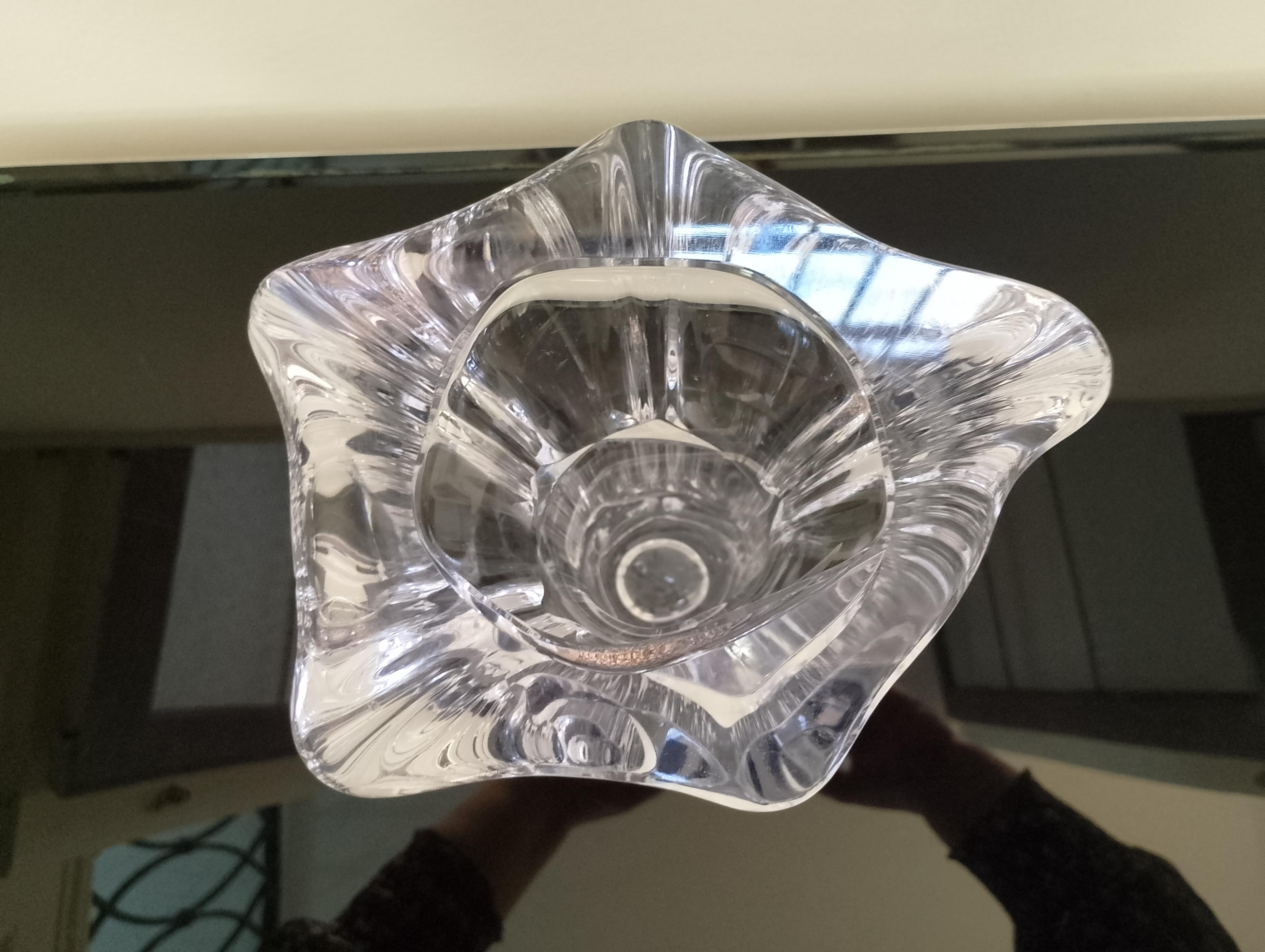 Fin du 20e siècle Vase lourd en cristal de Sèvres en vente