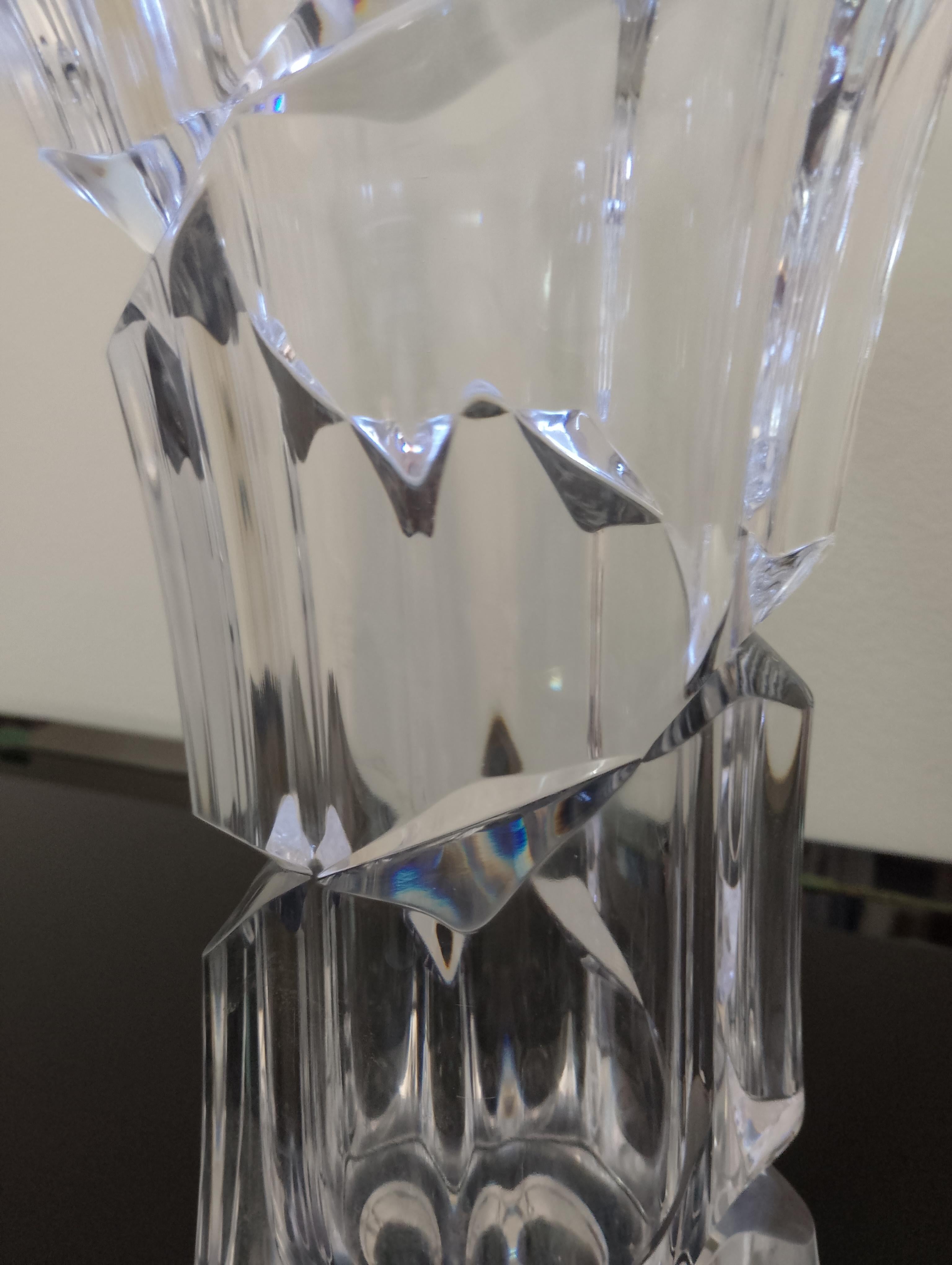 Cristal Vase lourd en cristal de Sèvres en vente