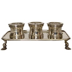 Heavy Silver Inkstand