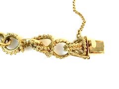 Heavy Solid 14k Gold Charm Bracelet with Charms