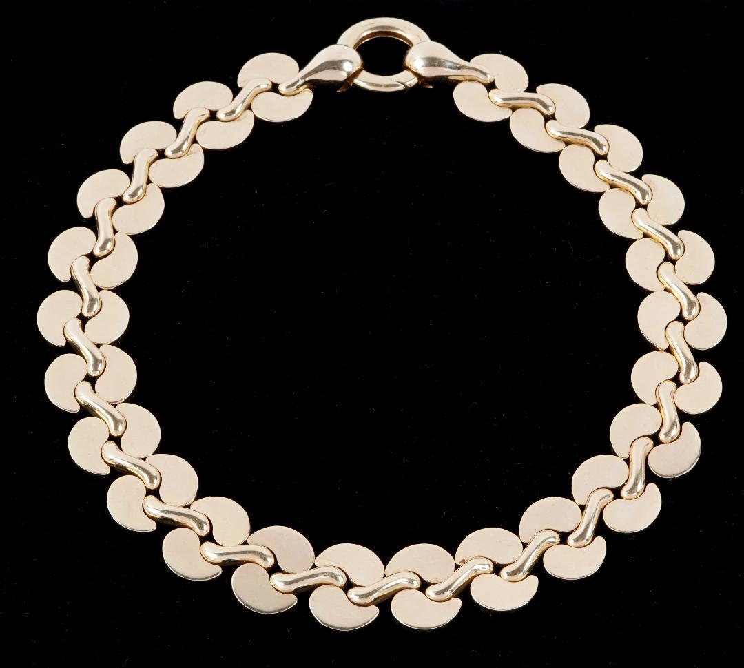 Schwere massive 14K italienische Gelbgold-Halskette im Angebot 3