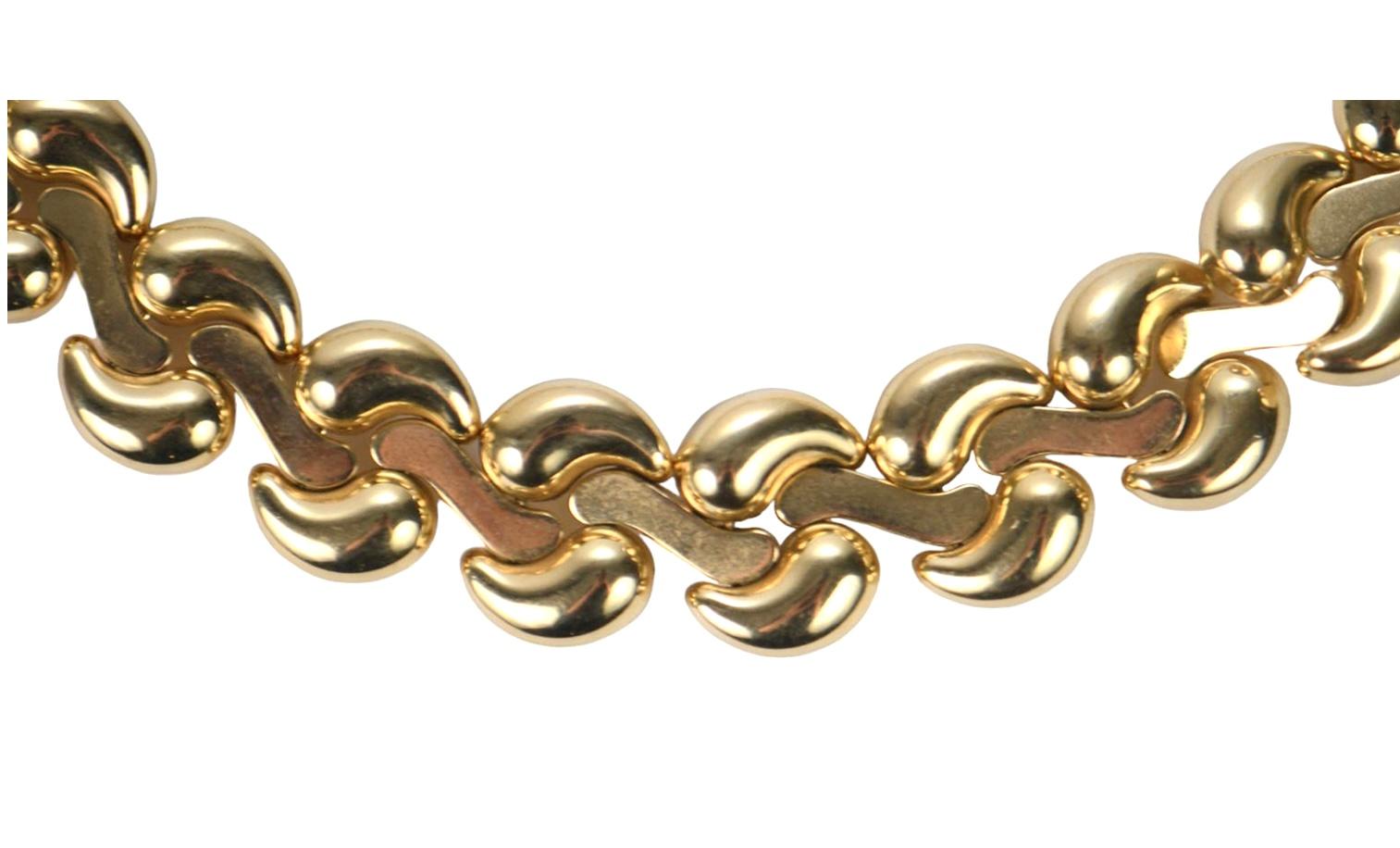 Schwere massive 14K italienische Gelbgold-Halskette (Moderne) im Angebot
