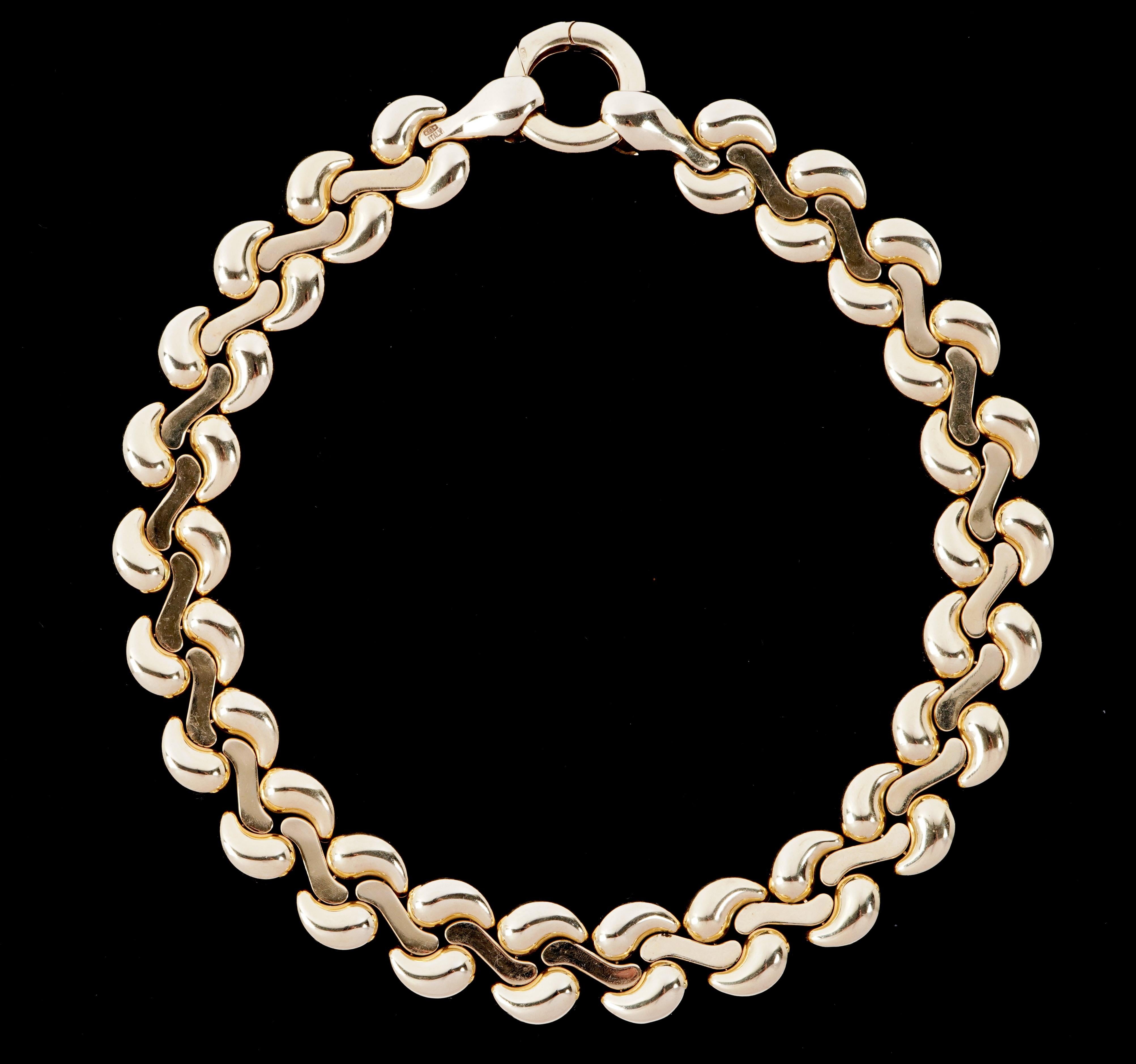 Schwere massive 14K italienische Gelbgold-Halskette für Damen oder Herren im Angebot
