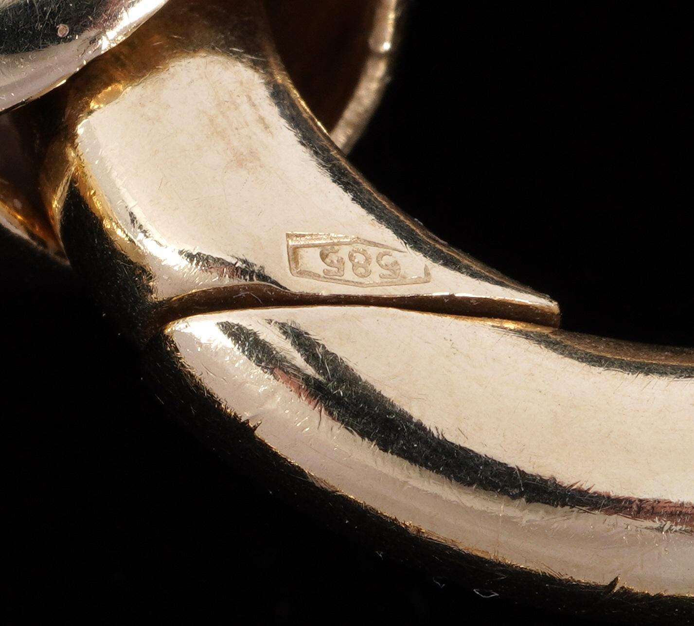 Schwere massive 14K italienische Gelbgold-Halskette im Angebot 1