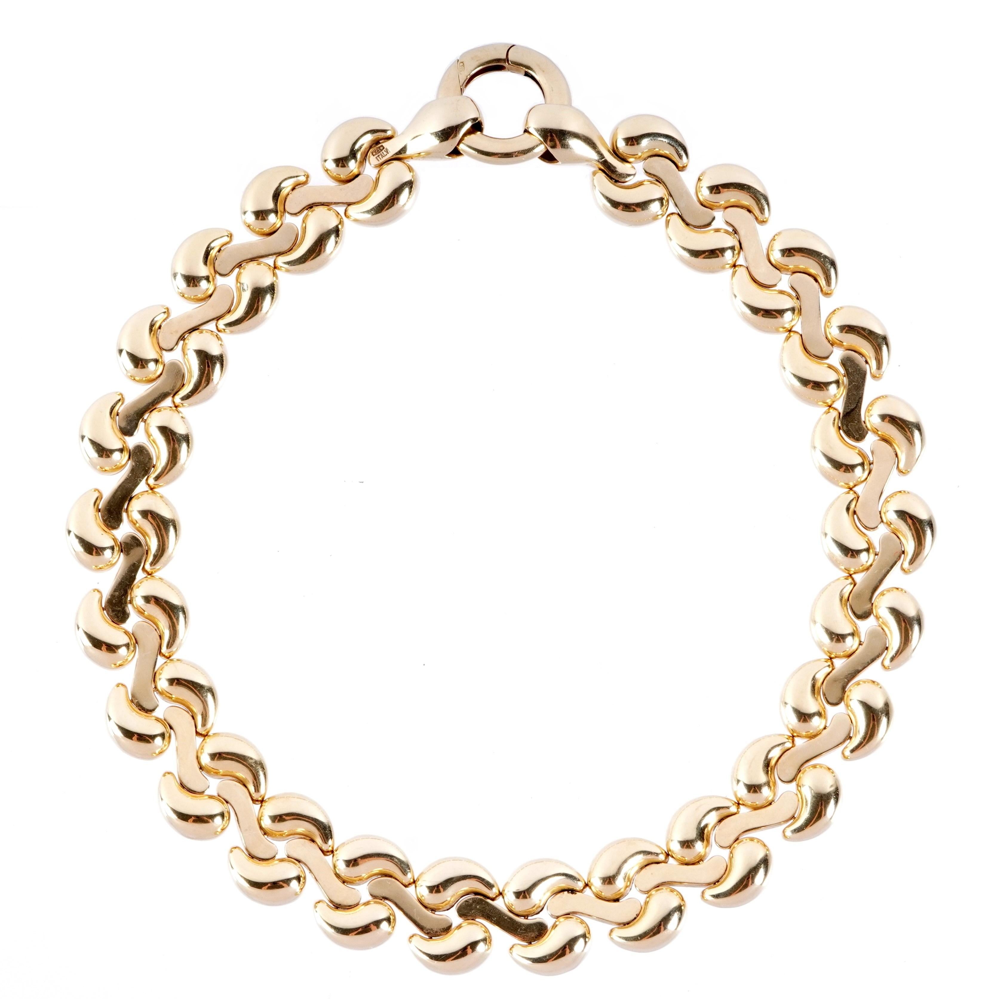 Schwere massive 14K italienische Gelbgold-Halskette im Angebot 4
