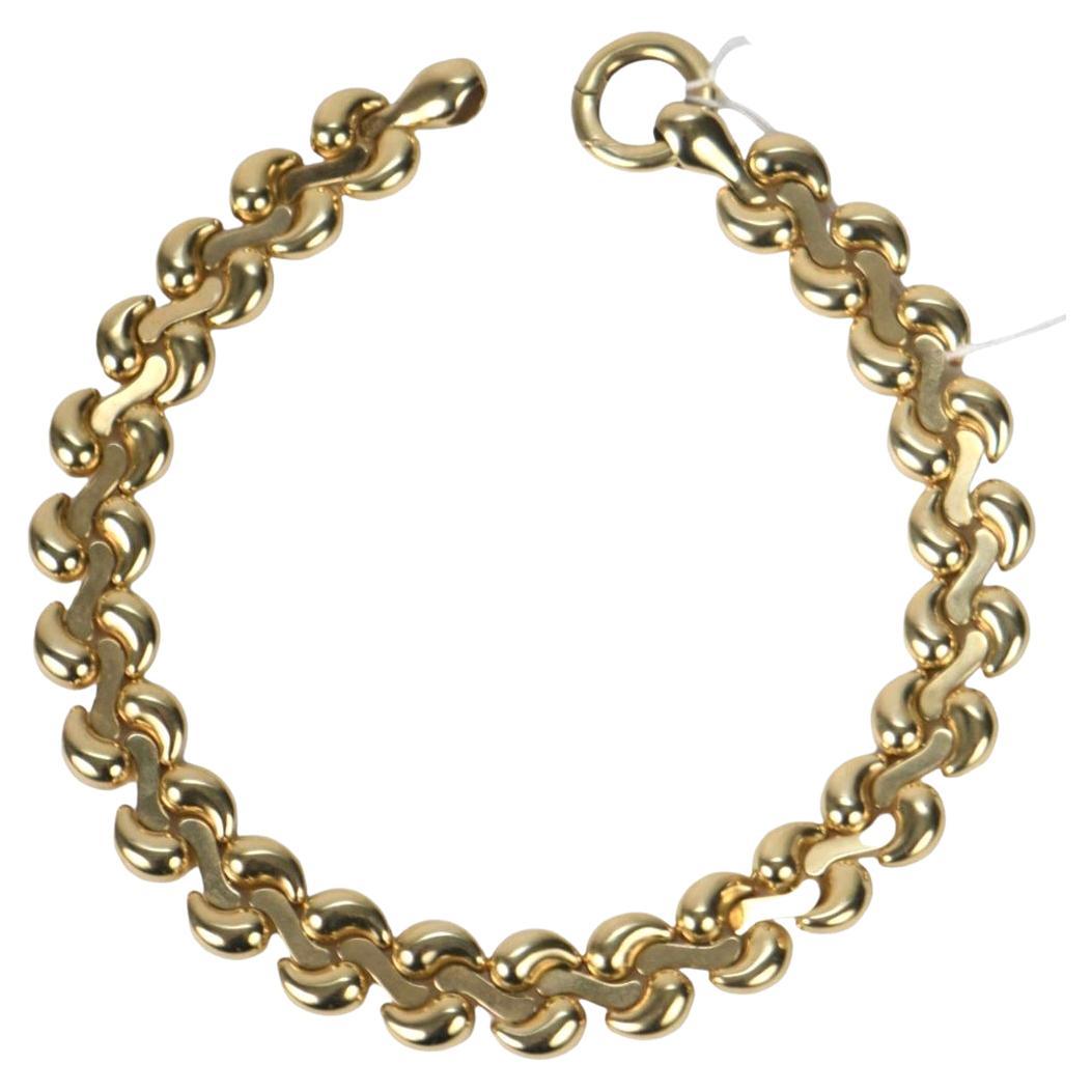 14K Gelbgold italienische Damen Halskette. Halskette ist 16