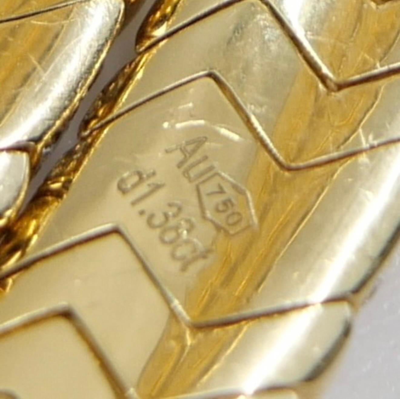 Bracelet serpentin en or jaune 18k et diamants naturels. Pieces de déclaration Bon état - En vente à Hong Kong, HK