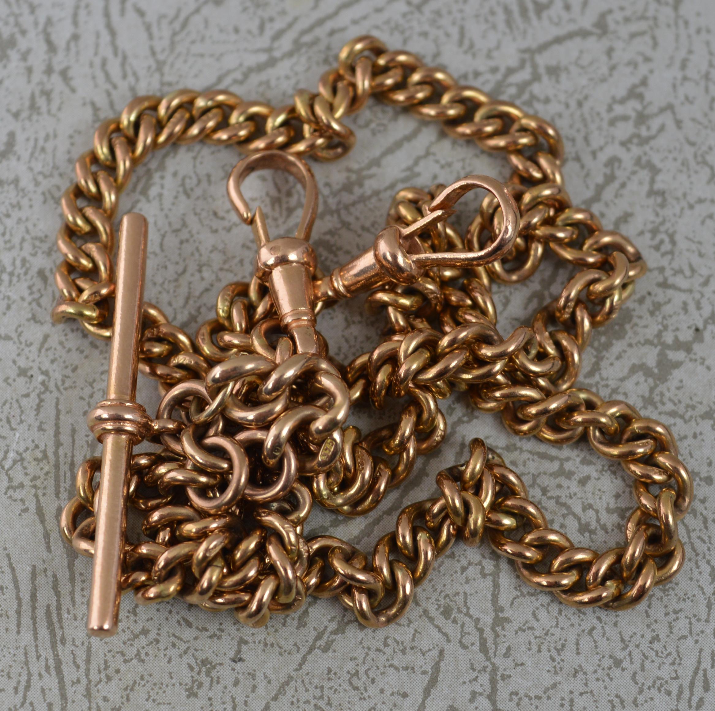 gold double albert pocket watch chain