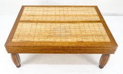 Heavy Solid Angelica Wood Rattan Pull Out Shelves Bowling Pins Shape Legs Mint