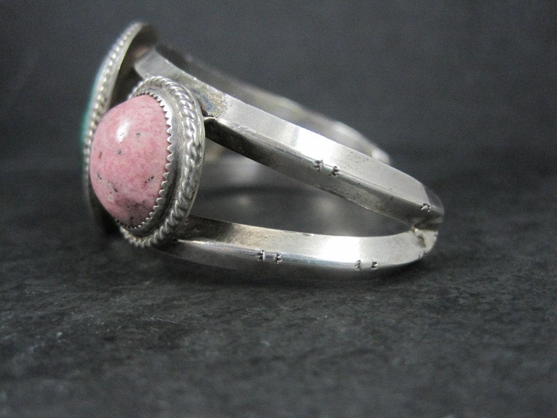 Brazalete pesado de malaquita rodonita del suroeste de libra esterlina 6,25 en Bueno estado para la venta en Webster, SD