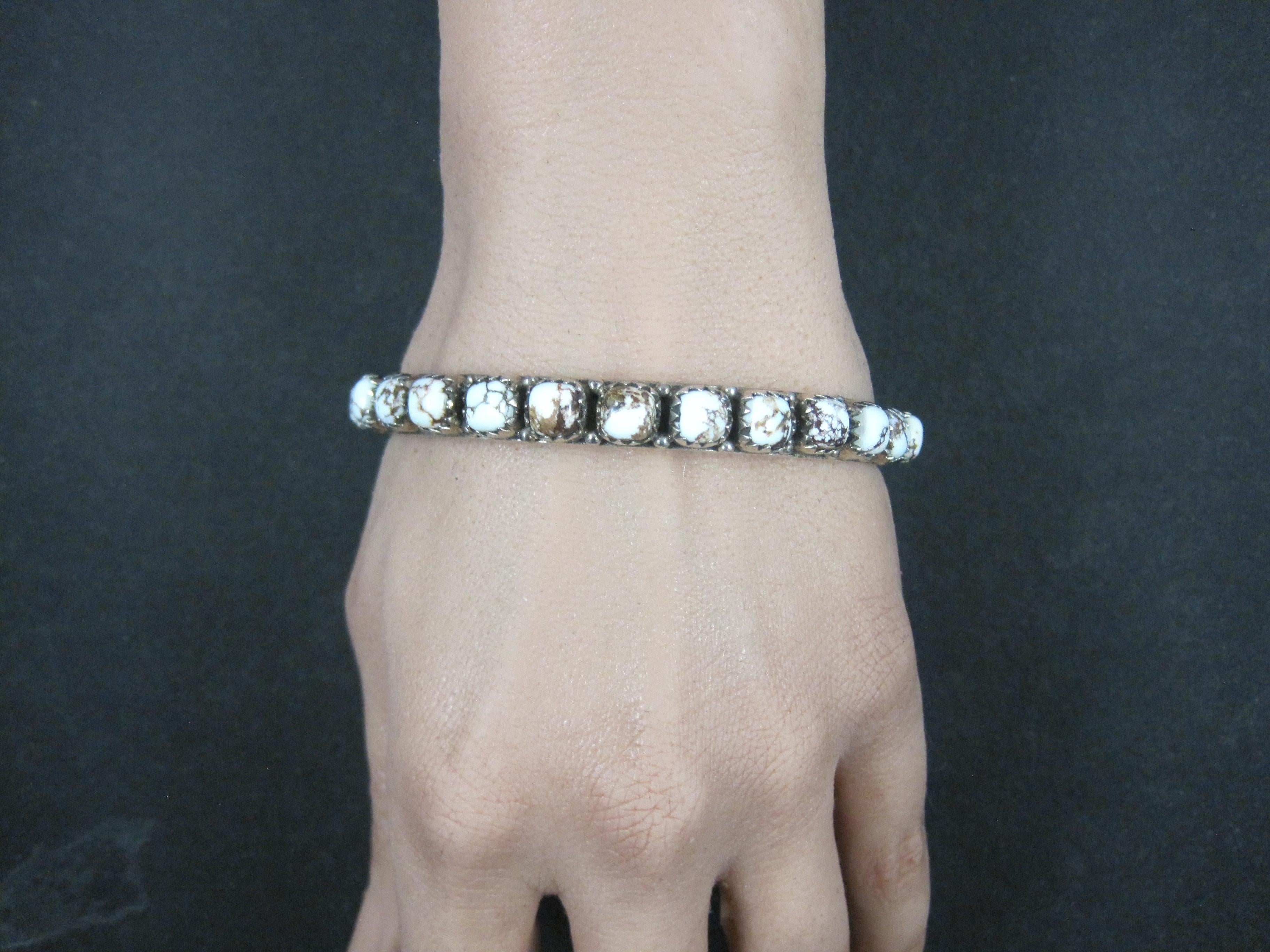 Bracciale in argento con cavallo selvaggio del sud-ovest pesante 7,5