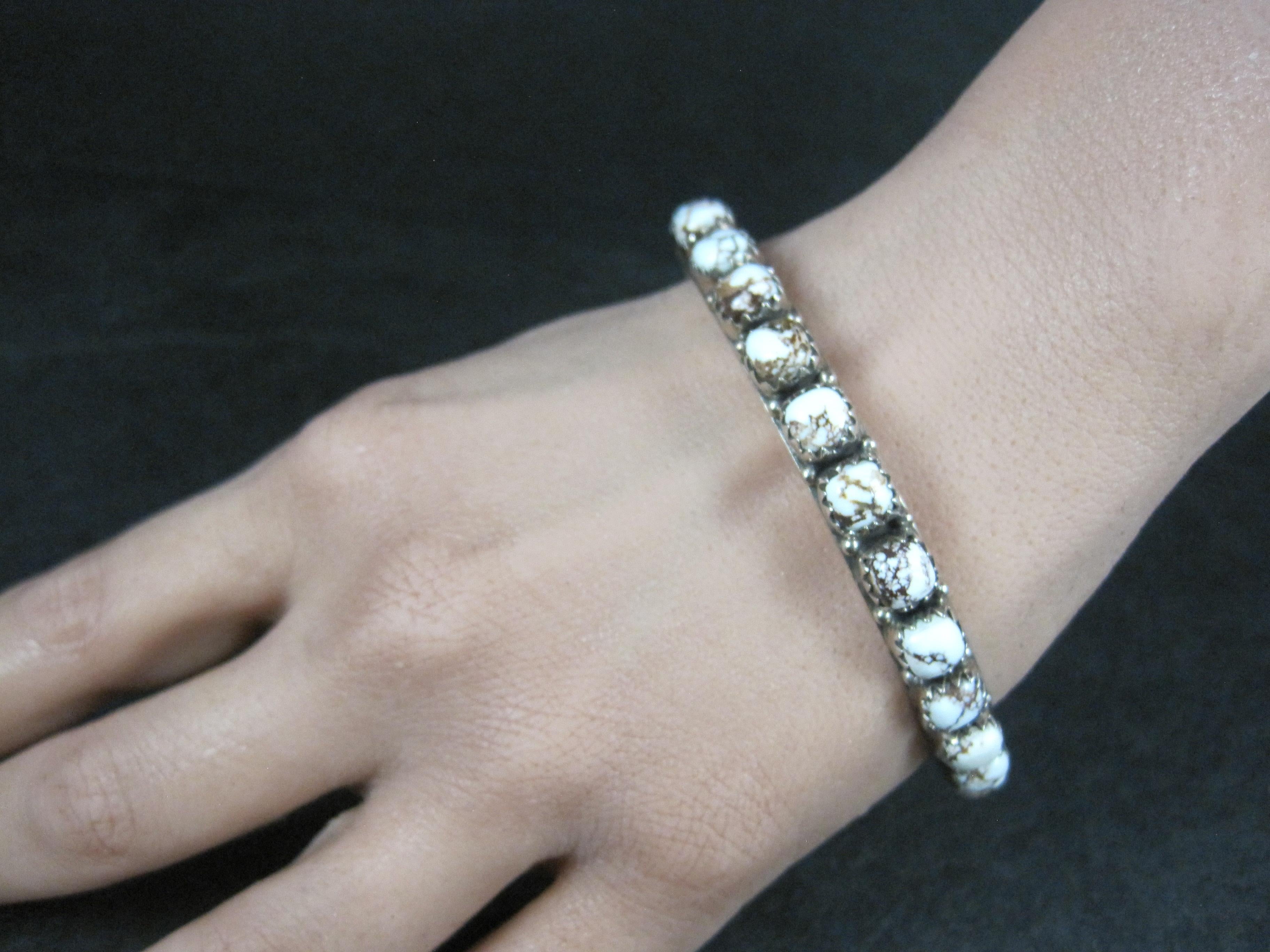 Bracciale in argento con cavallo selvaggio del sud-ovest pesante 7,5