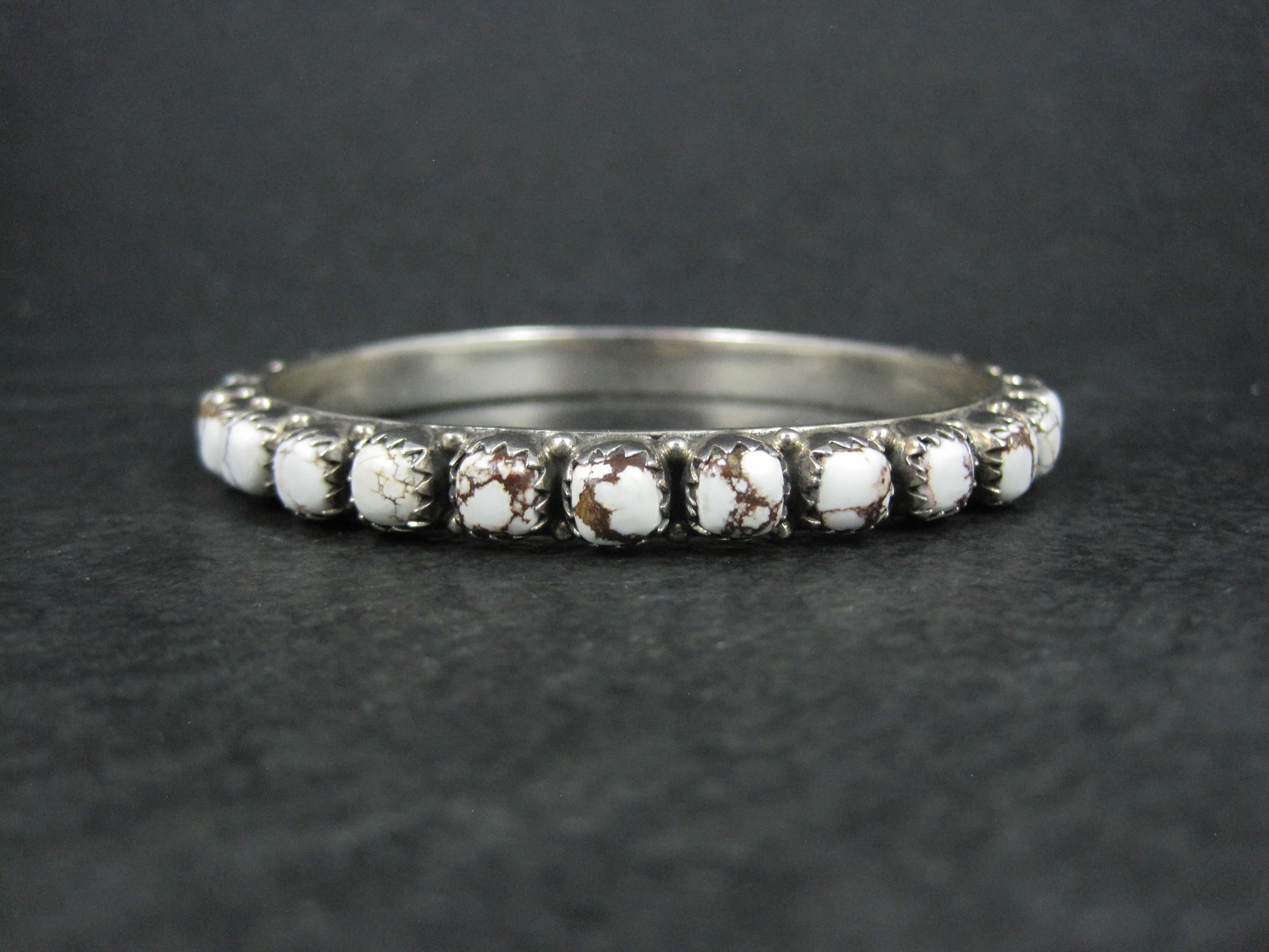Nativo americano Bracciale in argento con cavallo selvaggio del sud-ovest pesante 7,5