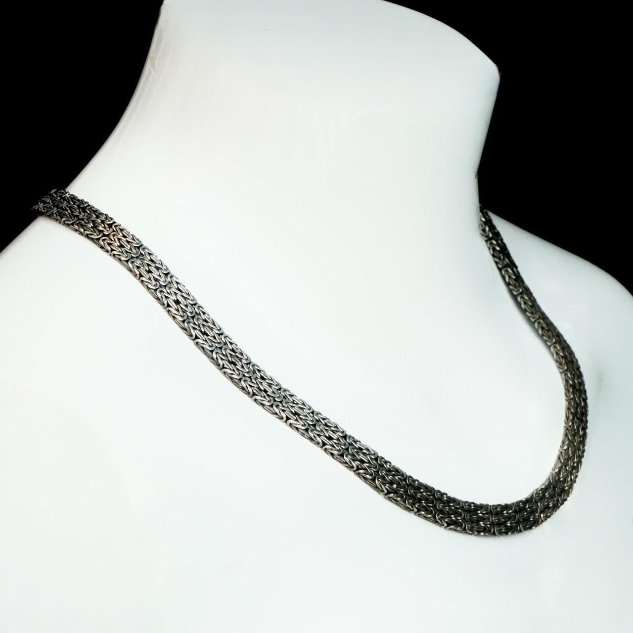 Collana a tre maglie in argento pesante A. Silver In condizioni buone in vendita a London, GB