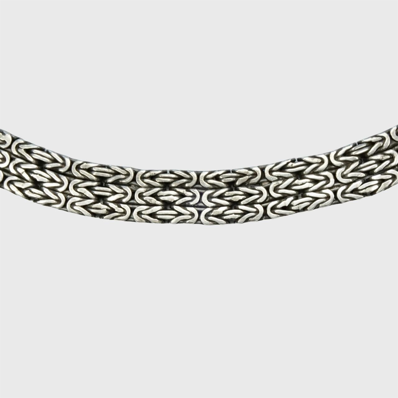 da uomo o donna Collana a tre maglie in argento pesante A. Silver in vendita