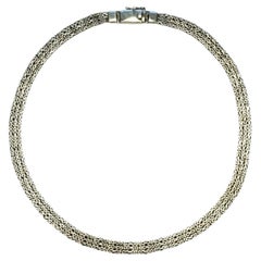 Collier à trois mailles en argent lourd