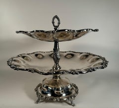 Heavy Sterling Silver Two-Tier Centerpiece