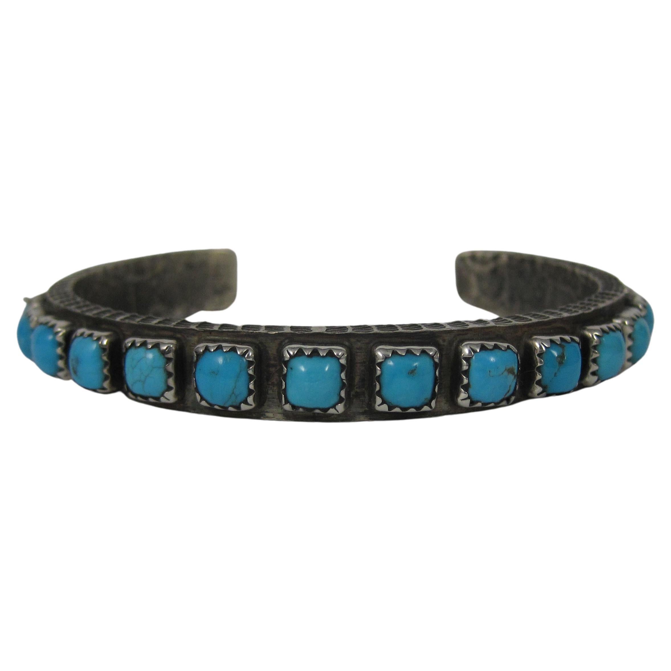 Powerful Turquoise Diamond Cuff Bracelet For Sale at 1stDibs