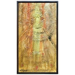 Peinture abstraite fortement texturée de Van Hoople