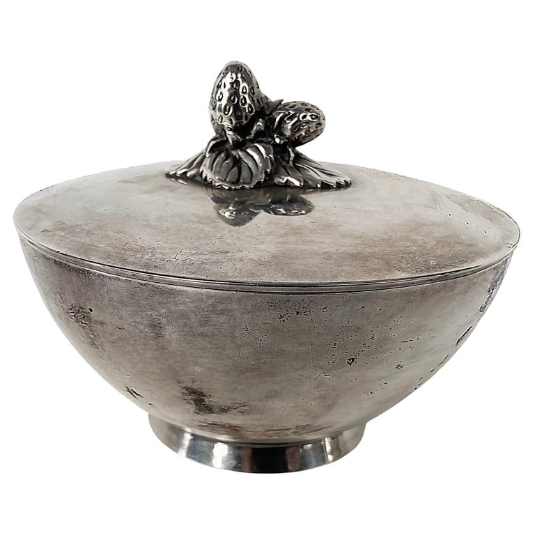 Heavy Tiffany and Co. Sterling Silver Covered Candy Dish/Bowl with