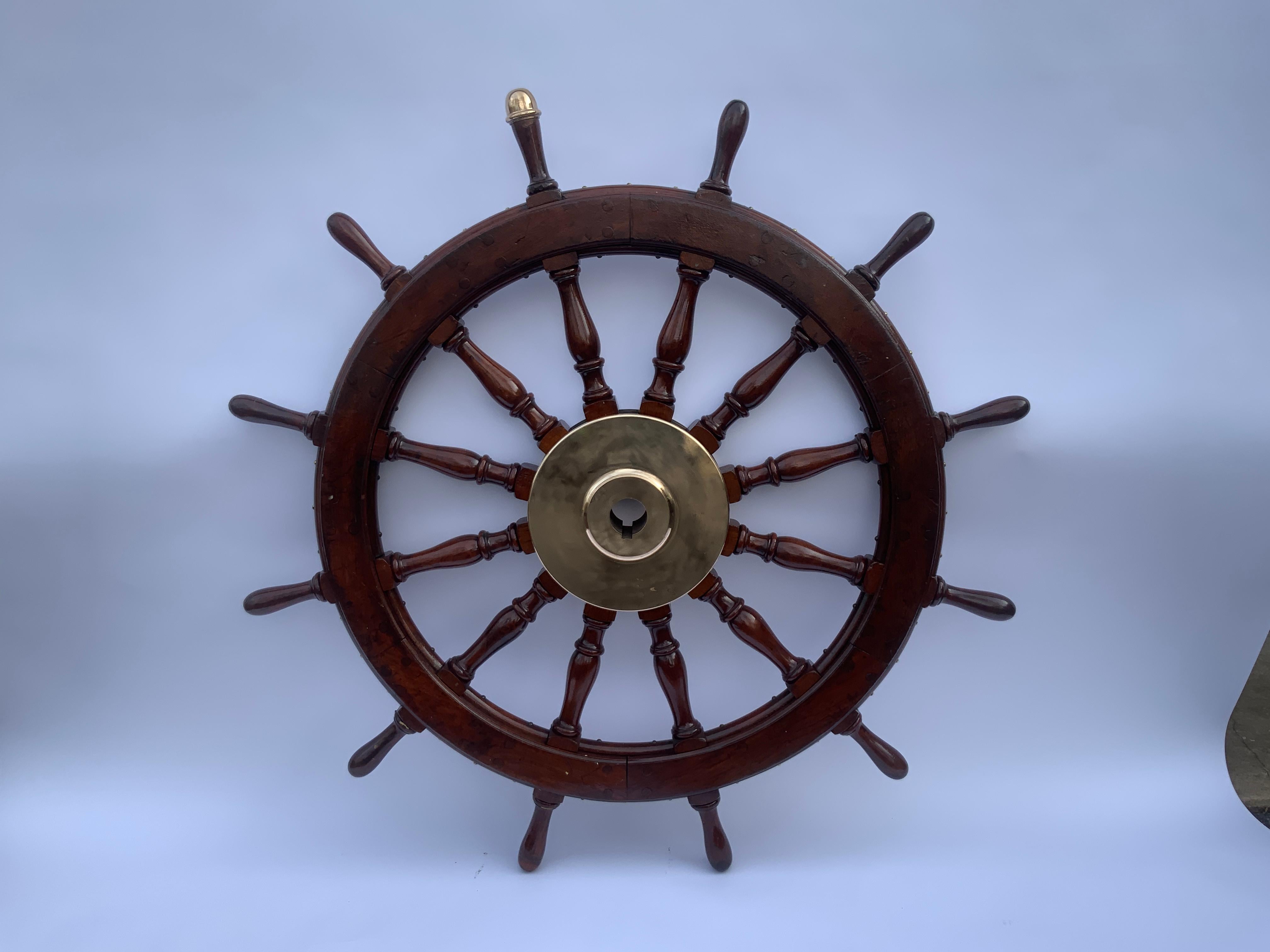 Heavy Twelve Spoke Ships Wheel For Sale 4