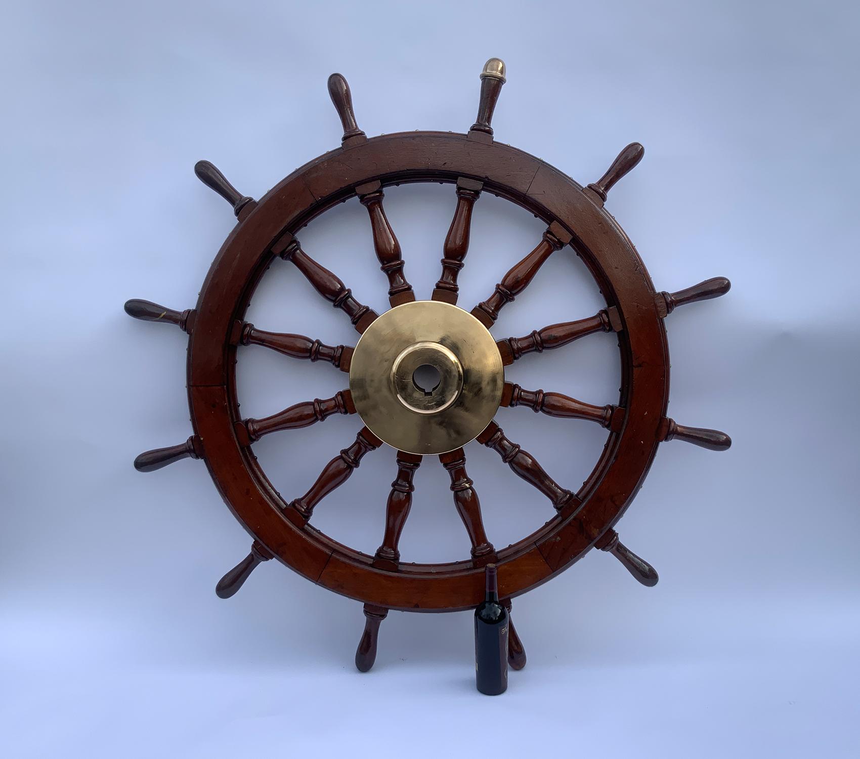European Heavy Twelve Spoke Ships Wheel For Sale