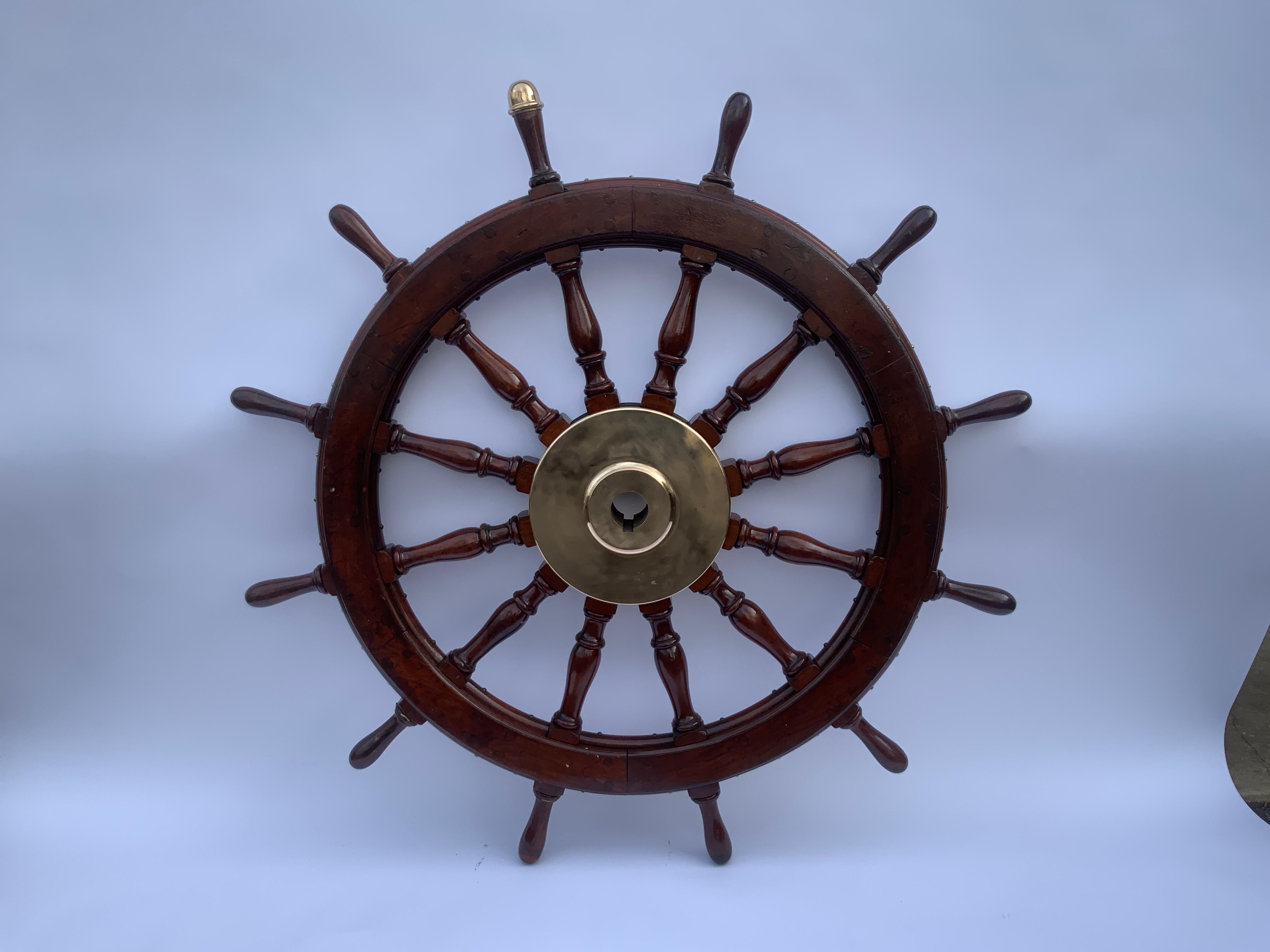 Heavy Twelve Spoke Ships Wheel For Sale 3