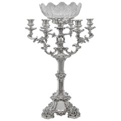 Heavy Victorian Antique Sterling Silver Centrepiece Weighing 264 Troy Ounces