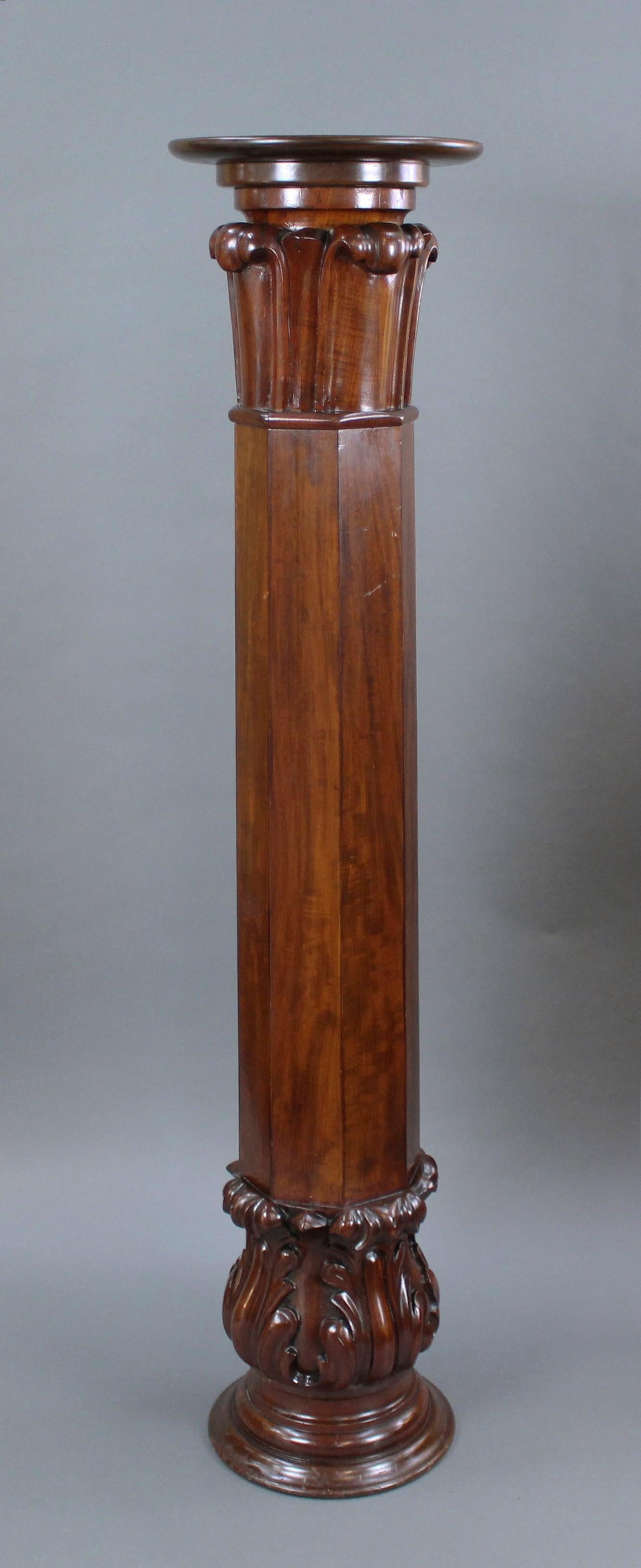 

 

Diameter 30 cm / 11 3/4 in
Height 134 cm / 52 3/4 in
 

 

Period Victorian
Wood Mahogany
Condition Good condition. A few marks to finish commensurate with age. Repair/conversion to top
 

 

Victorian pedestal

Carved in