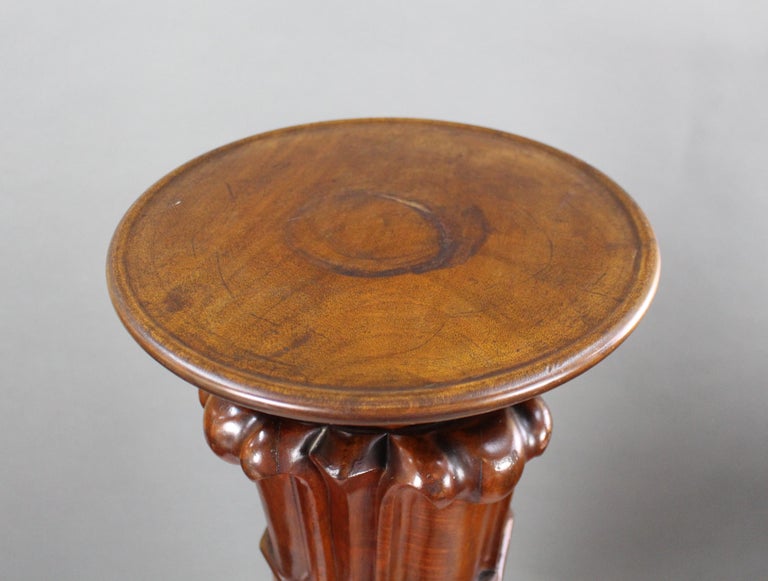 Heavy Victorian Carved Mahogany Pedestal at 1stDibs