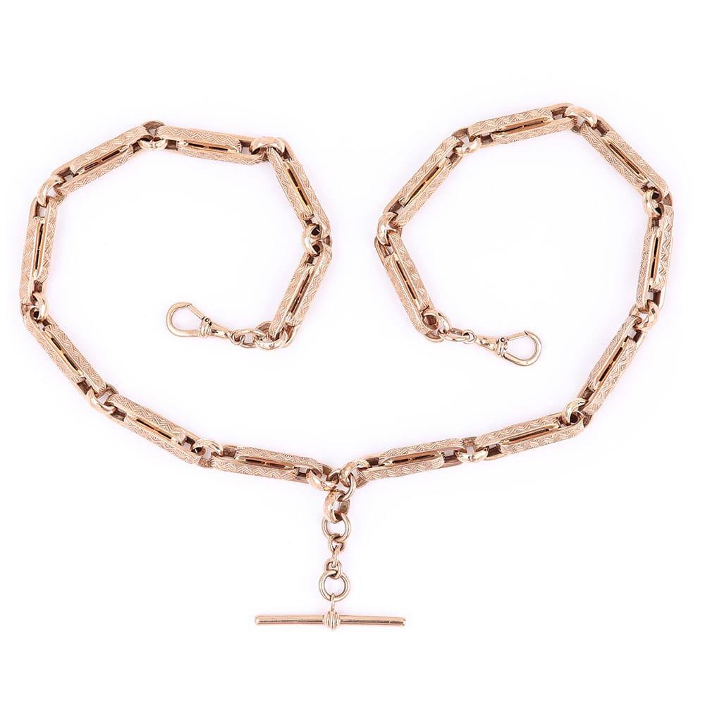 albert chain rose gold