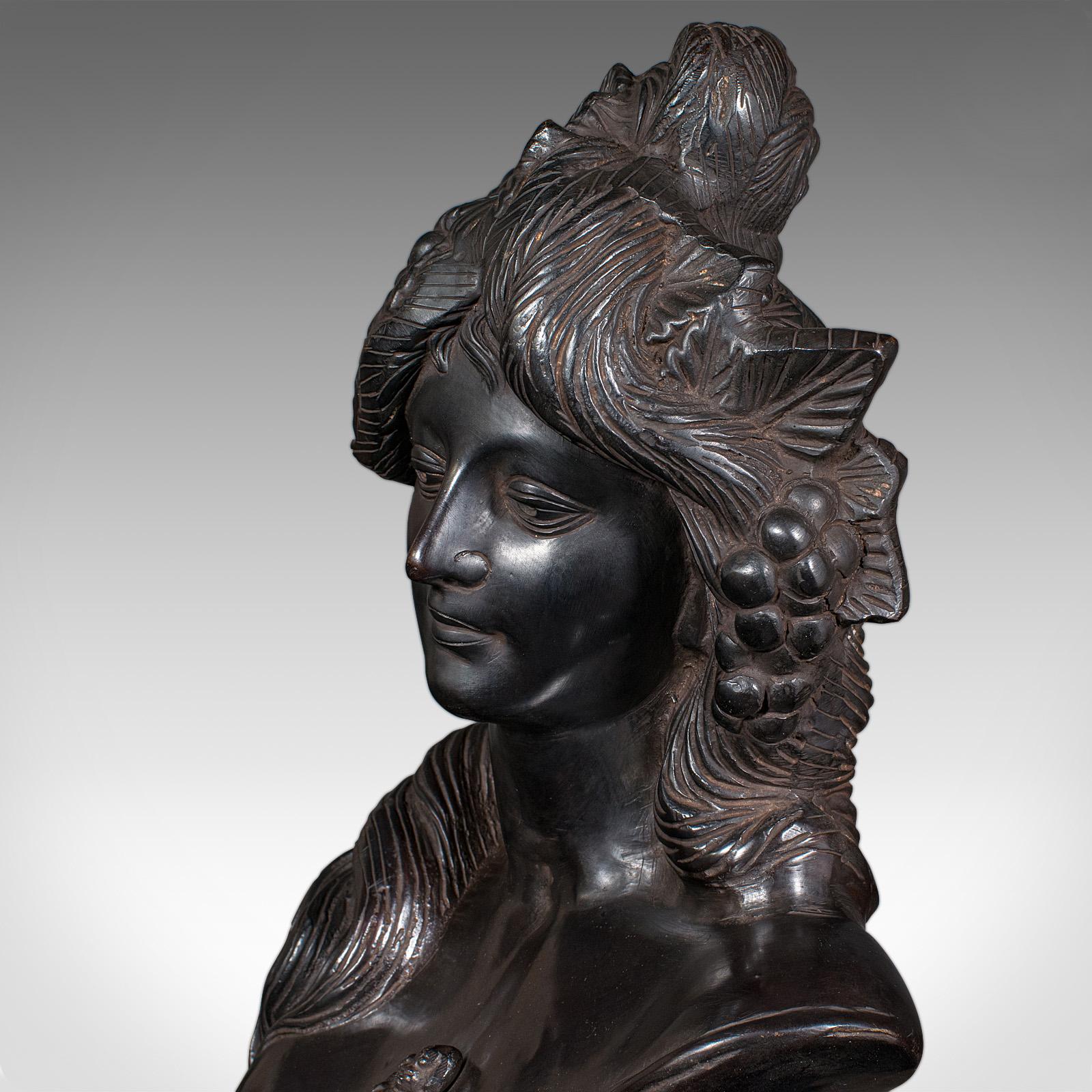 Busto femminile boemo d'epoca, continentale, bronzo, dopo l'Art Nouveau, 1930 in vendita 4