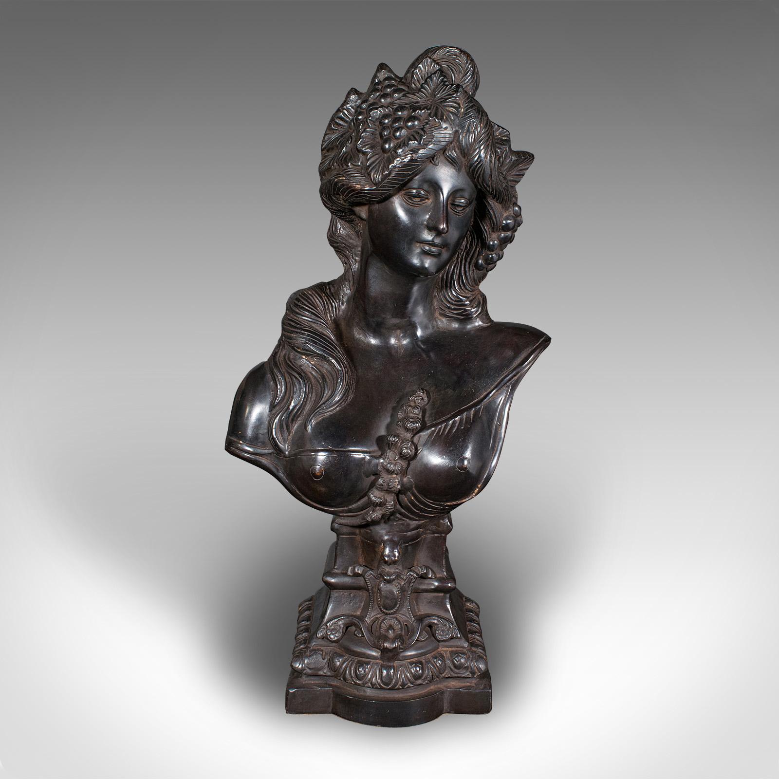 Si tratta di un busto femminile boemo d'epoca. Statua figurata continentale in bronzo di gusto Art Nouveau, risalente all'inizio del XX secolo, circa 1930.

Meraviglioso busto Art Nouveau revival, con dettagli superbi
Presenta una patina invecchiata