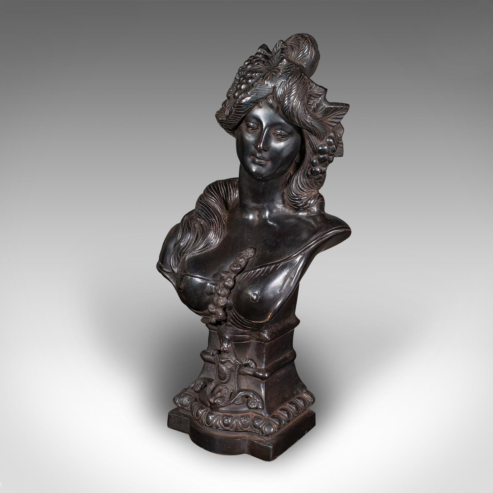 Ceco Busto femminile boemo d'epoca, continentale, bronzo, dopo l'Art Nouveau, 1930 in vendita