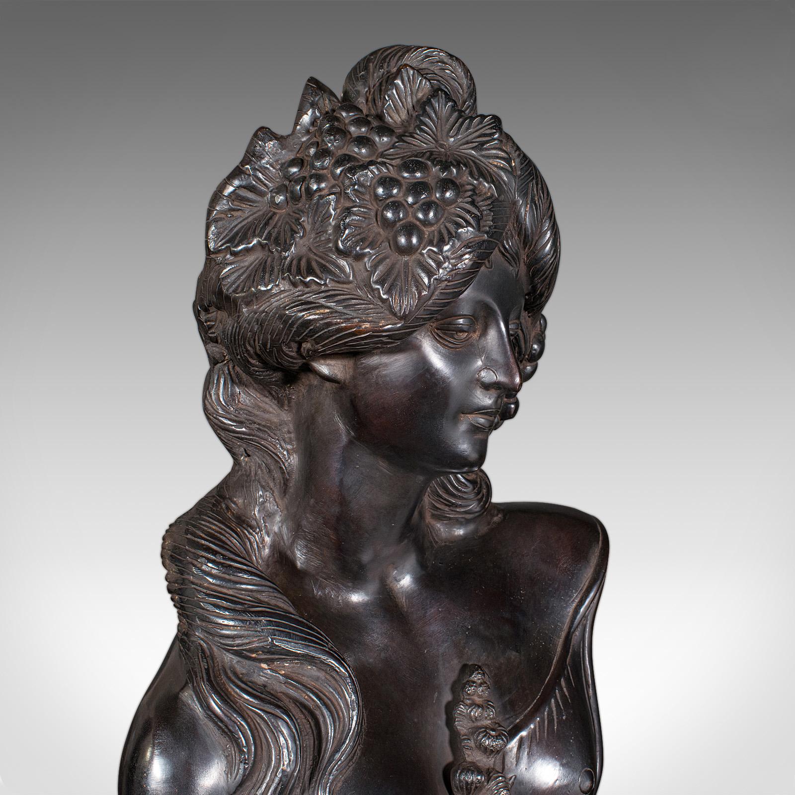 Busto femminile boemo d'epoca, continentale, bronzo, dopo l'Art Nouveau, 1930 in vendita 2