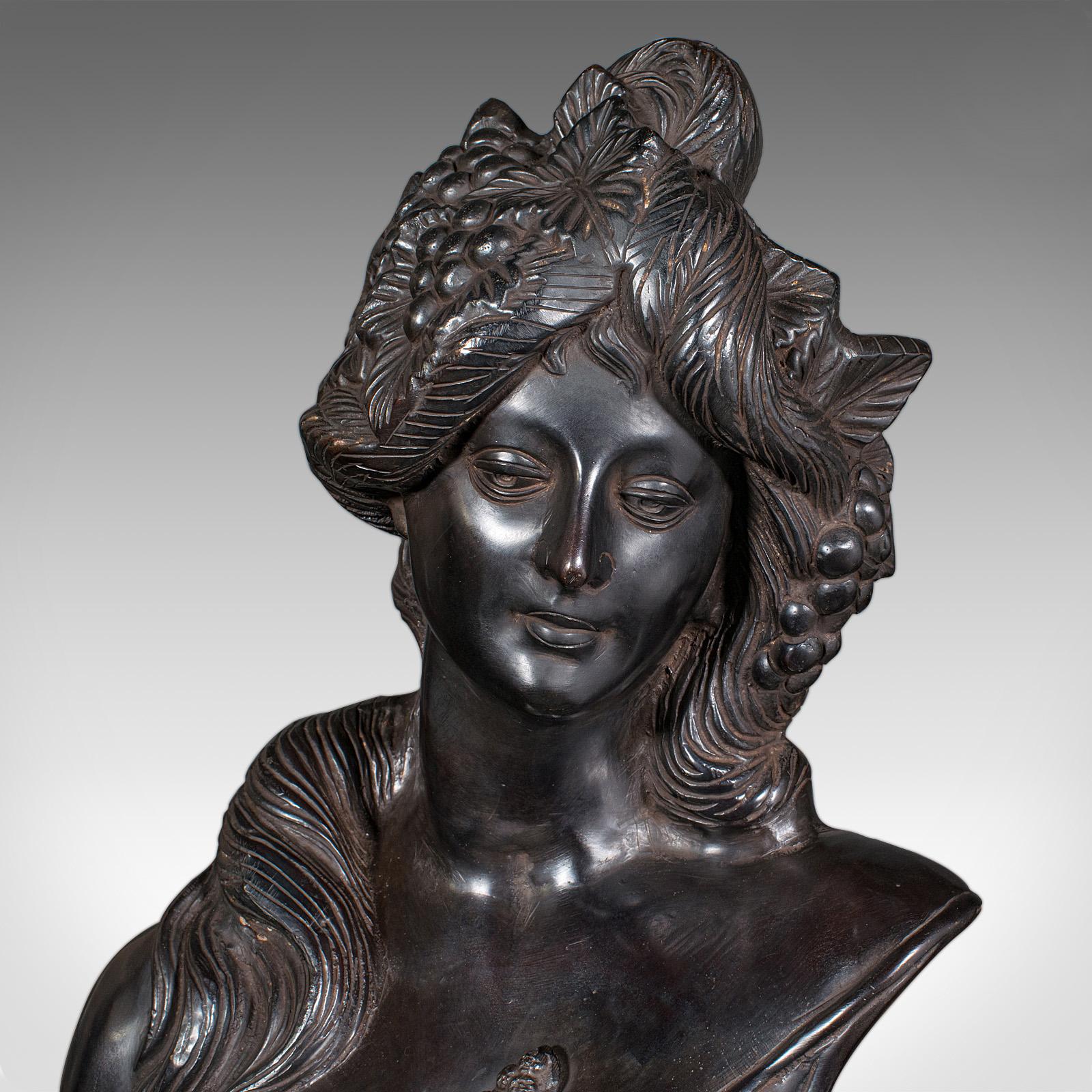 Busto femminile boemo d'epoca, continentale, bronzo, dopo l'Art Nouveau, 1930 in vendita 3