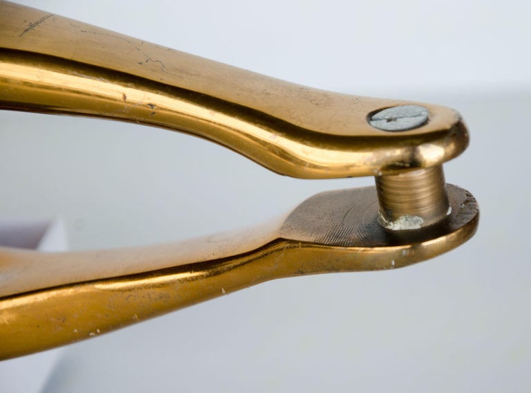 Heavy Vintage Brass Plated "PUSH" Bars, Door Hardware at 1stDibs